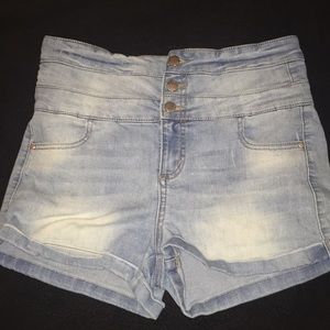 high waisted jean shorts